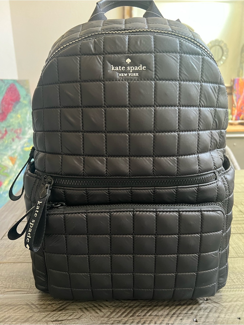 kate spade Black Quilted Camden Backpack